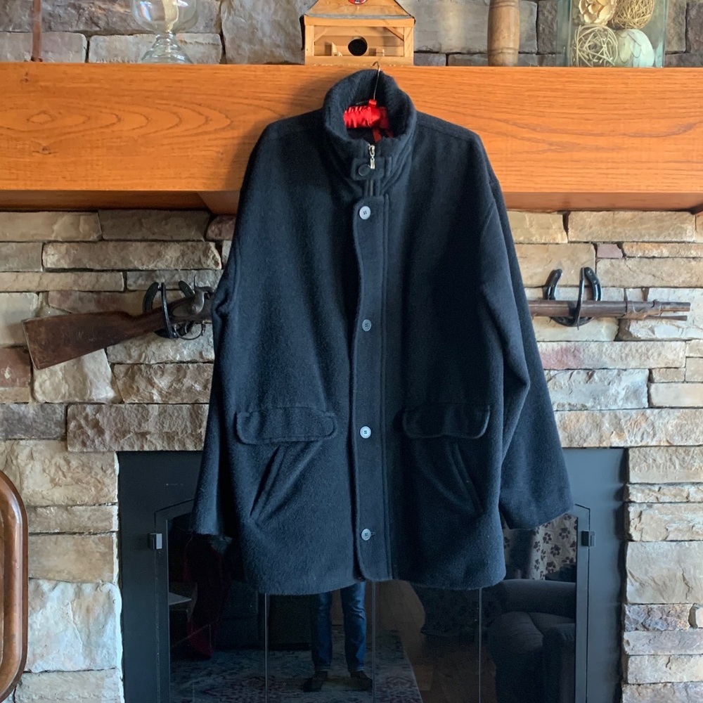72% Alpaca /28% wool Black jacket by Alpaca 111.